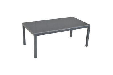 Gartentisch, Halbrundprofil, 190 x 100 cm, silber