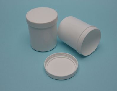 125ml PP - Plastikdose, Kunststoffdose, Schraubdose, weiss, mit Schraubdeckel
