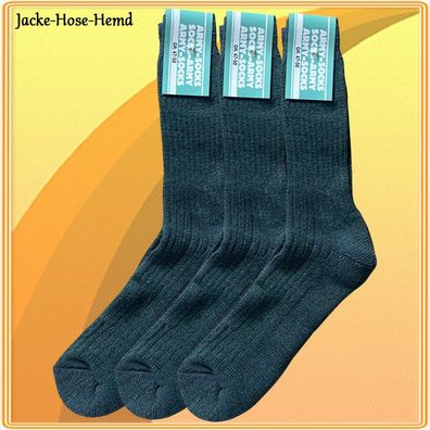 3 Paar Herren Armysocken Jagdsocken Army-Socks Grün Socken Gr: 39 bis 50 NEU