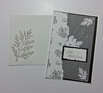 handgefertigte Trauerkartekarte, Beileidskartekarte