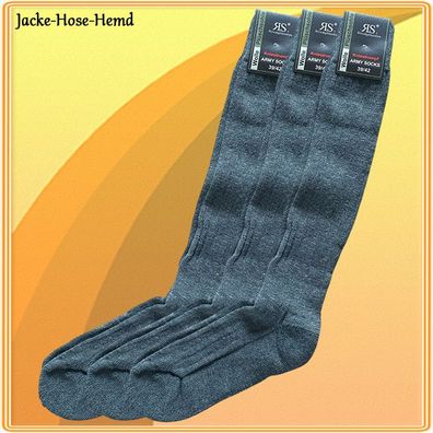 3 Paar Herren Armysocken Jagdsocken Kniestrümpfe Grün Socken Gr: 39 bis 50 NEU
