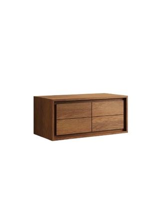 Badezimmermöbel Kenta 90 x 45 x 40 cm Nussholz Schrank Badezimmer Möbelstück Neu