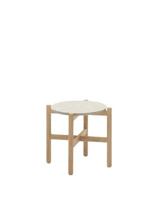 Beistelltisch Pola 54,5 x 54,5 x 48 cm Zement und Eukalyptus Wohnzimmer Tisch