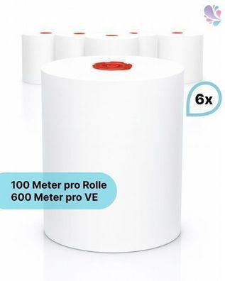 Handtuchrollen 6 Rollen je SET, 2-lagig, 100m je Rolle, 100% TAD-Qualität, für Cosmos