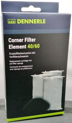 Dennerle Filterelement für Innenfilter Corner Filter 40/60 3 Stk