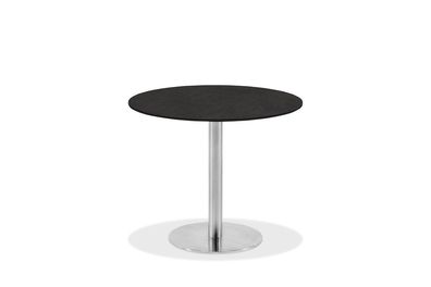 Gartentisch Bistrox 95 rund Tischplatte HPL Granit Gestell Edelstahl Gebürstet