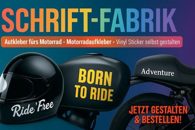 Aufkleber fürs Motorrad Motorradaufkleber Vinyl Sticker selbst gestalten