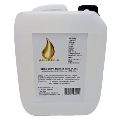DMSO 99,9% Reinheit nach ph. eur. 5000ml im HDPE-Kanister mit UN-Zulassung