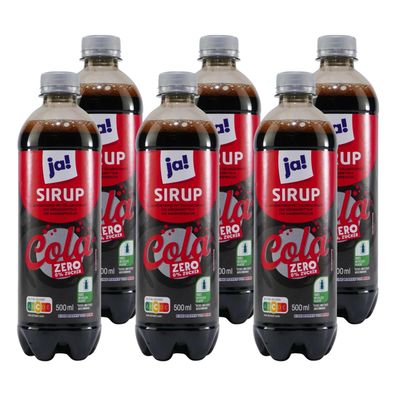 ja! Cola Zero Getränkesirup (6 x 0,5L)