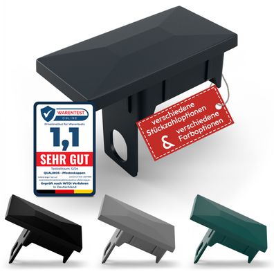 Pfostenkappen Sicherrungssteg Doppelstabmattenzaun Zaunpfosten