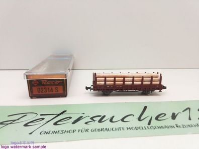 Roco N DC 25025 ex 02314S Rungenwagen mit Rundholz Rr20 / DB / OVP