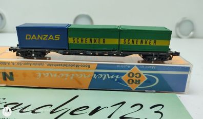 Roco N DC 25111 ex 02362S Containertragwagen "Schenker/Danzas" Sgjs716 / DB / OVP