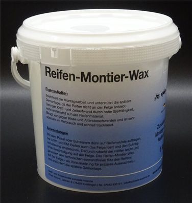 1Kg weiße Reifen Montage Paste Montagepaste Montierpaste Made in Germany