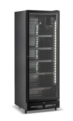 Kühlschrank 1 Glastür Schwarz Sve-450 Bl