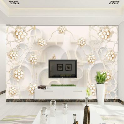 Vlies Fototapete Wandtapete Wandbilder 3D Luxus Schmuckstücke Florale 4556