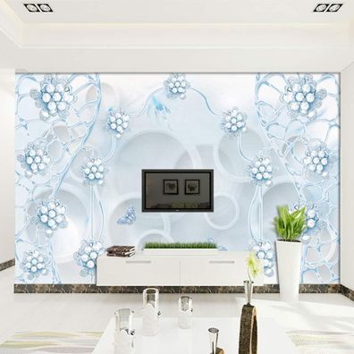 Vlies Fototapete Wandtapete Wandbilder 3D Wunderschöne Schmuckblumen 4557