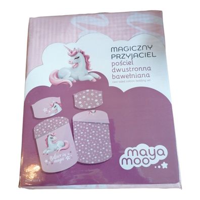 Kinder-Bettwäsche „Einhorn – Believe in Magic“ 100x135 + 40x60 | 100 % Baumwolle