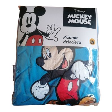 Mickey Mouse Pyjama lang, Velours, blau