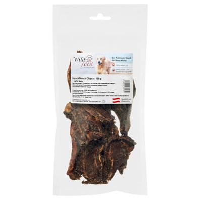 Wild & Fein Hirschfleisch Chips 100 g - Fettarmer Hundekauartikel