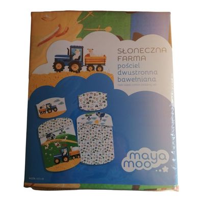 Bauernhof Baby-Bettwäsche „Farm Friends“ 100x135 + 40x60, 100 % Baumwolle, wendbar