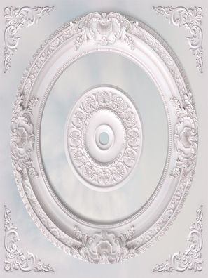 Vlies Fototapeten Dachtapeten Dachbilder 3D Stuckrelief Stil mit Muster 5922