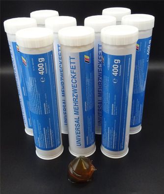 9x 400g Mehrzweckfett Schmierfett Lithiumseifenfett Abschmierfett Lagerfett