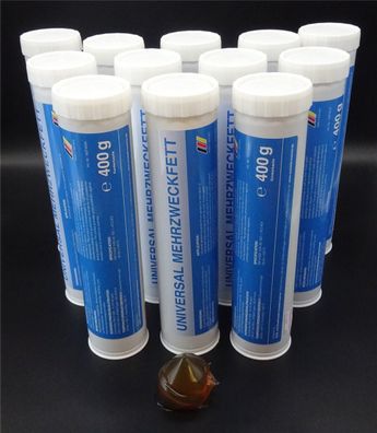 12x 400g Mehrzweckfett Schmierfett Lithiumseifenfett Abschmierfett Lagerfett