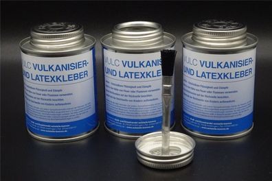 3x 250ml Vulkanisierflüssigkeit Vulc incl. Pinsel Schlauchreparatur