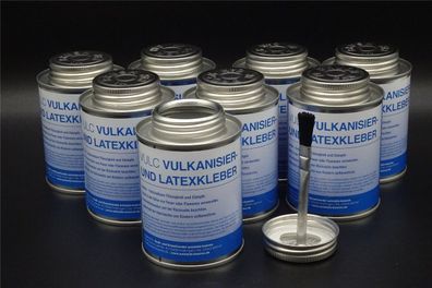 8x 250ml Vulkanisierflüssigkeit Vulc incl. Pinsel Schlauchreparatur