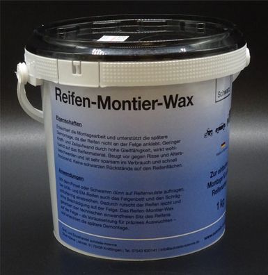 1Kg schwarze Universal Reifen Montage Paste Montagepaste Made in Germany