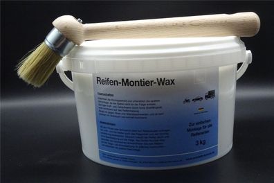 3Kg Universal Reifen Montage Paste Montagepaste Montierpaste incl. 30mm Pinsel