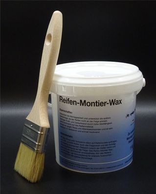 1Kg weiße Reifen Montage Paste Montagepaste Montierpaste + Flachpinsel