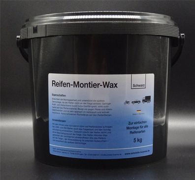 5Kg Universal schwarz Reifen Montage Montagepaste Montierpaste Made in Germany