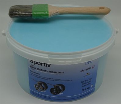 3,5 Kg Sportiv Reifen Montagepaste blau Sport Run Flat Breitreifen + Flachpinsel