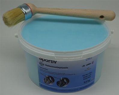 3,5Kg Sportiv Reifen Montagepaste blau Sport Run Flat Breitreifen + 40mm Pinsel