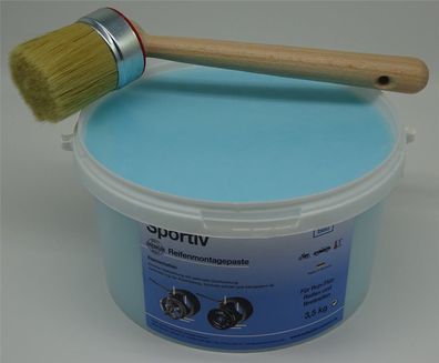 3,5Kg Sportiv Reifen Montagepaste blau Sport Run Flat Breitreifen + 50mm Pinsel