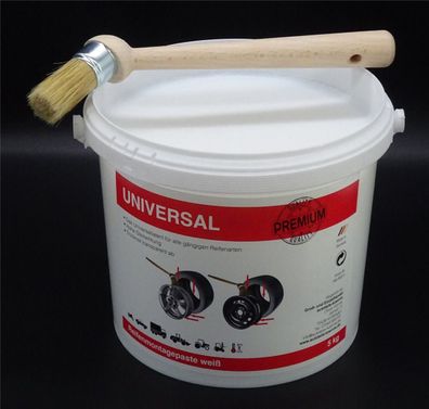 5Kg Premium Universal Reifenmontagepaste + 30mm Pinsel Montagepaste Montierpaste