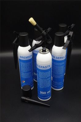 5x 200ml Bremsen Servicepaste Keramikpaste Montagepaste Bremsenpaste Pinseldose