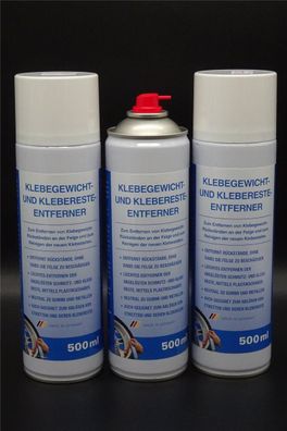 3x 500ml Kleberesteentferner bei Alufelgen Klebegewichte Klebereste Entferner