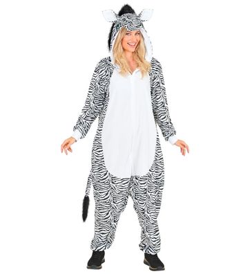 Overall Zebra Kostüm schwarz
