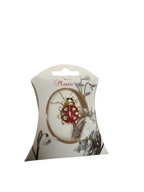 Martisor Märzchen, Charm Anhänger Marienkäfer mit steine aus Metall 2271