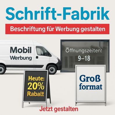 Beschriftung für Werbung Klebebuchstaben Wunschtext Aufkleber selbst gestalten