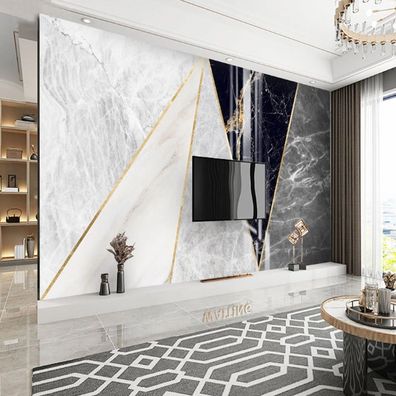 Vlies Fototapete Wandtapete Wandbilder Marmor Jazz White leichte Luxus 7416