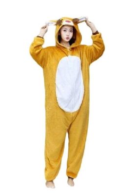 Rentier Onesie Erwachsene Kinder Tier Cosplay Pyjamas Plusch Weihnachten