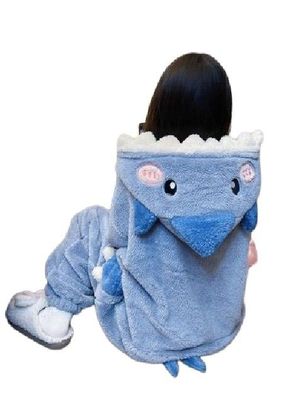 Blauer Hai Onesie Erwachsene Unisex Tier Cosplay Pyjamas Plusch Halloween Schlafanzug