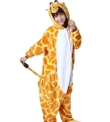 Giraffe Onesie Erwachsene Kinder Tier Cosplay Pyjamas Plusch Halloween