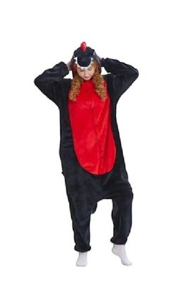Schwarzer Dinosaurier Lila Drache Onesie Erwachsene Tier Cosplay Pyjamas Plusch