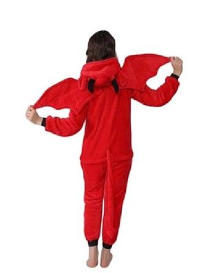 Teufel Vampir Fledermaus Onesie Erwachsene Kinder Tier Cosplay Pyjamas Plusch