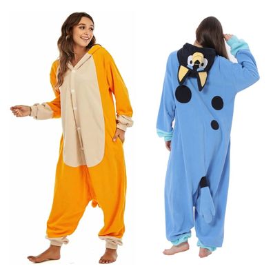 Hund Onesie Erwachsene Kinder Tier Kigurumi Cosplay Pyjamas Halloween XXL Plusch