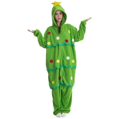 Weihnachtsbaum Onesie Erwachsene Tier Kigurumi Cosplay Pyjamas Halloween Plusch